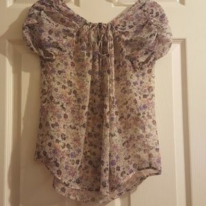 Princess Vera Wang Purple Floral Blouse